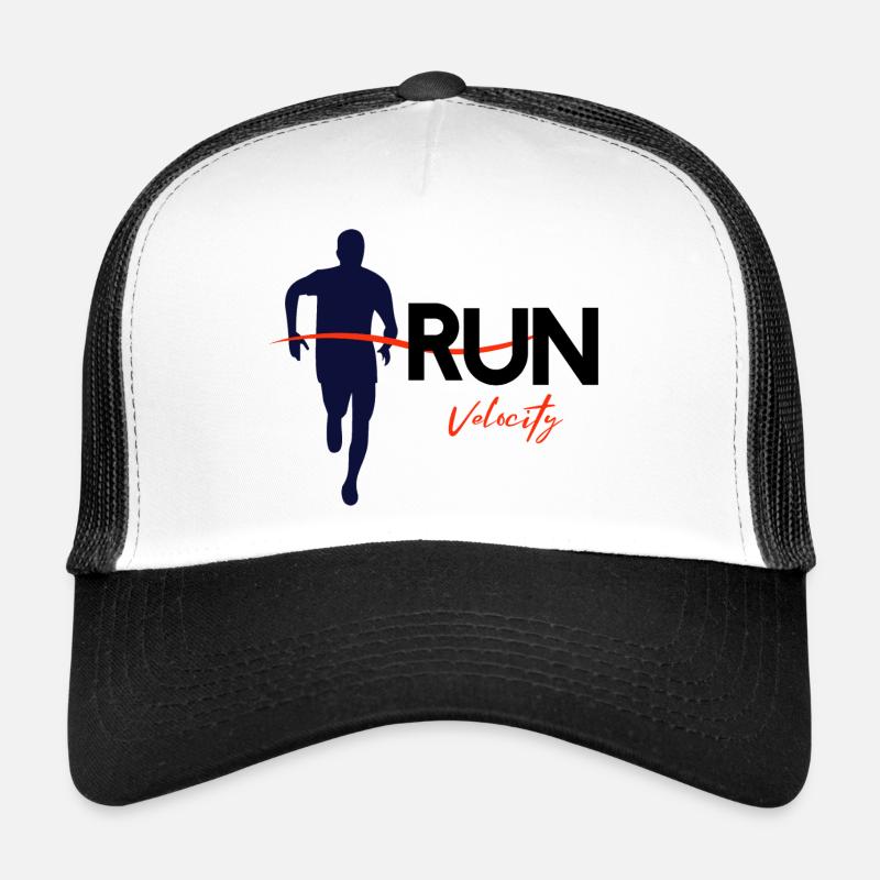 Courir - Casquette trucker  - blanc/noir