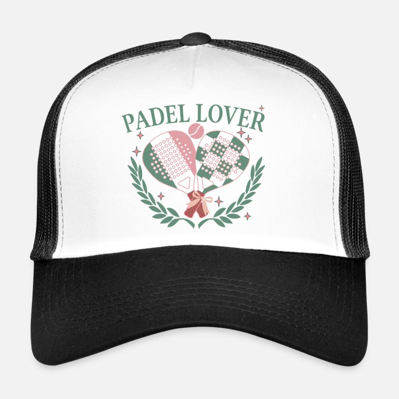 Padel Racket Lover for Padel Players - Trucker Cap - white/black