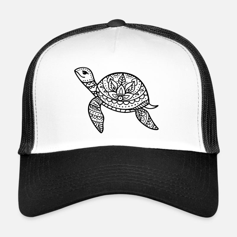 Boho turtle sea illustration Boho style Trucker Cap