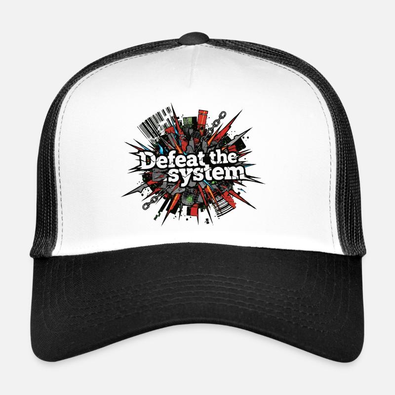 Defeat the System: Rebel Burst Trucker Cap