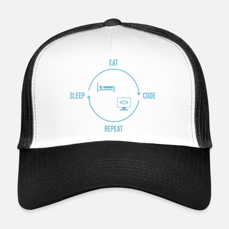 Eat Sleep Code Repeat - Programmierer Kreislauf Trucker Cap