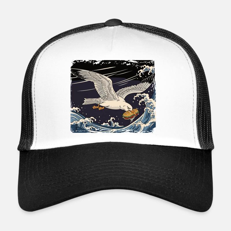 Möwen stiehlt Sandwich Lustig Trucker Cap