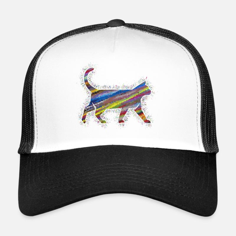Animaux arc-en-ciel Prisme Chat Casquette trucker 