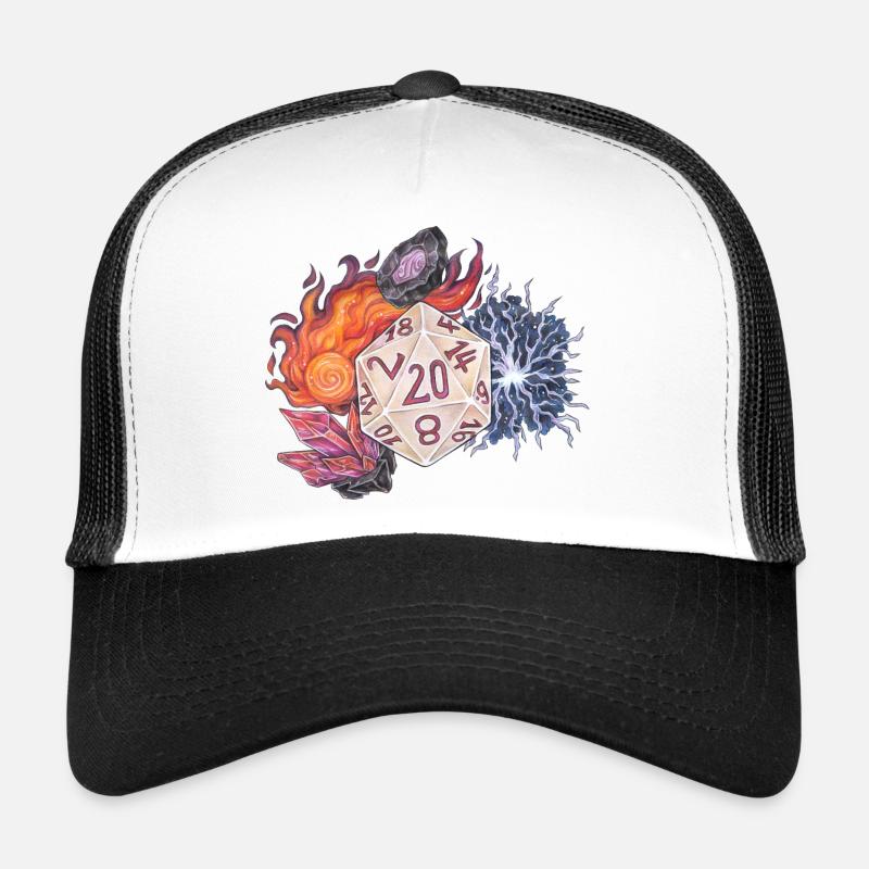 Magicien cadeau de dés D20 sur table RPG Casquette trucker 
