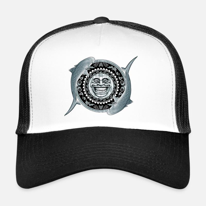 Tiger Shark Tiki Trucker Cap