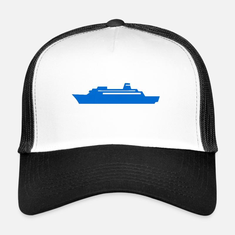 Silhouette de navire bleu Look côtier Casquette trucker 