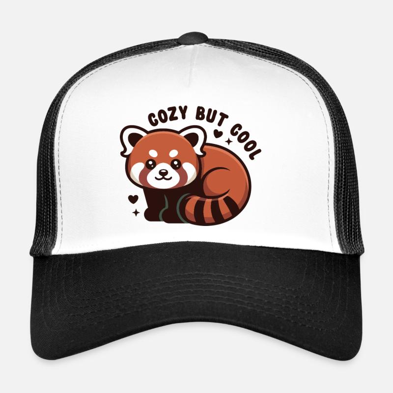 Câlin Panda Rouge MIGNON MAIS COOL Casquette trucker 