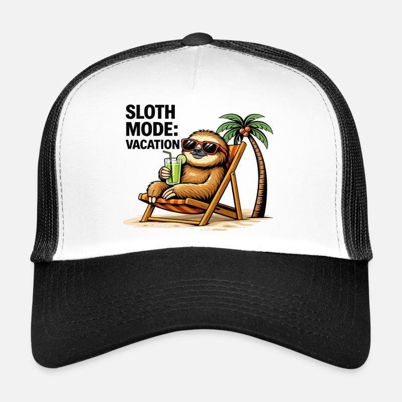 Sloth Mode Vacation Trucker Cap