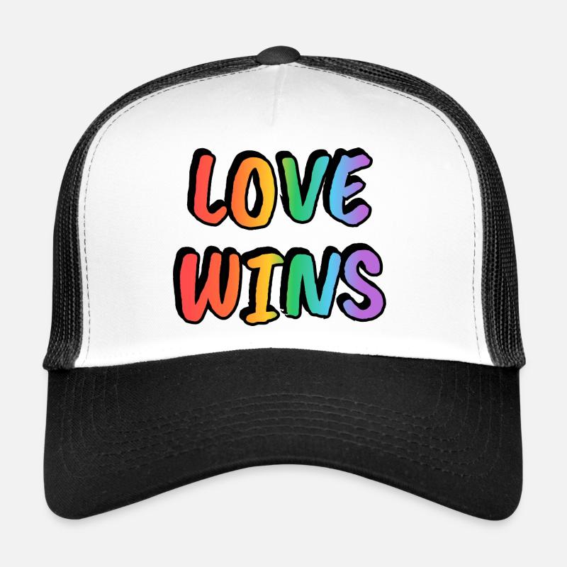 Love Wins Rainbow Gradient Trucker Cap