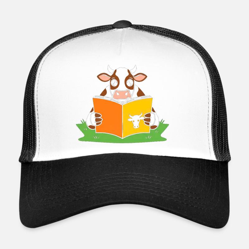 Reading cow in ribbon Trucker Cap