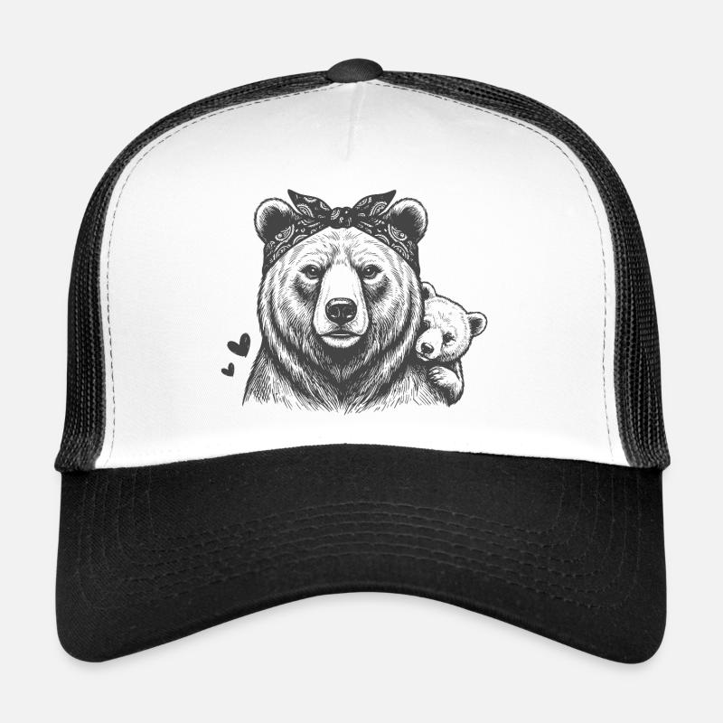 Mama Bear with Child Trucker Cap