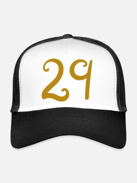 29 - Trucker Cap - white/black - Front