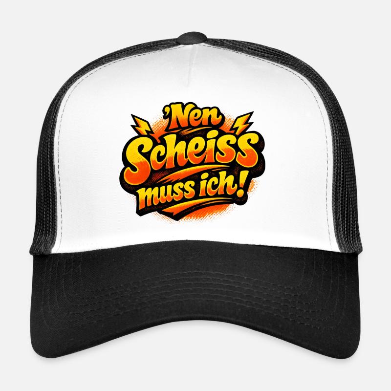 Nen Scheiss Muss ich retro comic Casquette trucker 