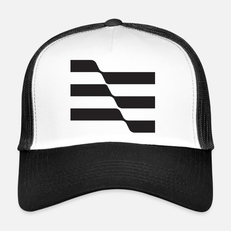 Conception de la vague noire Casquette trucker 