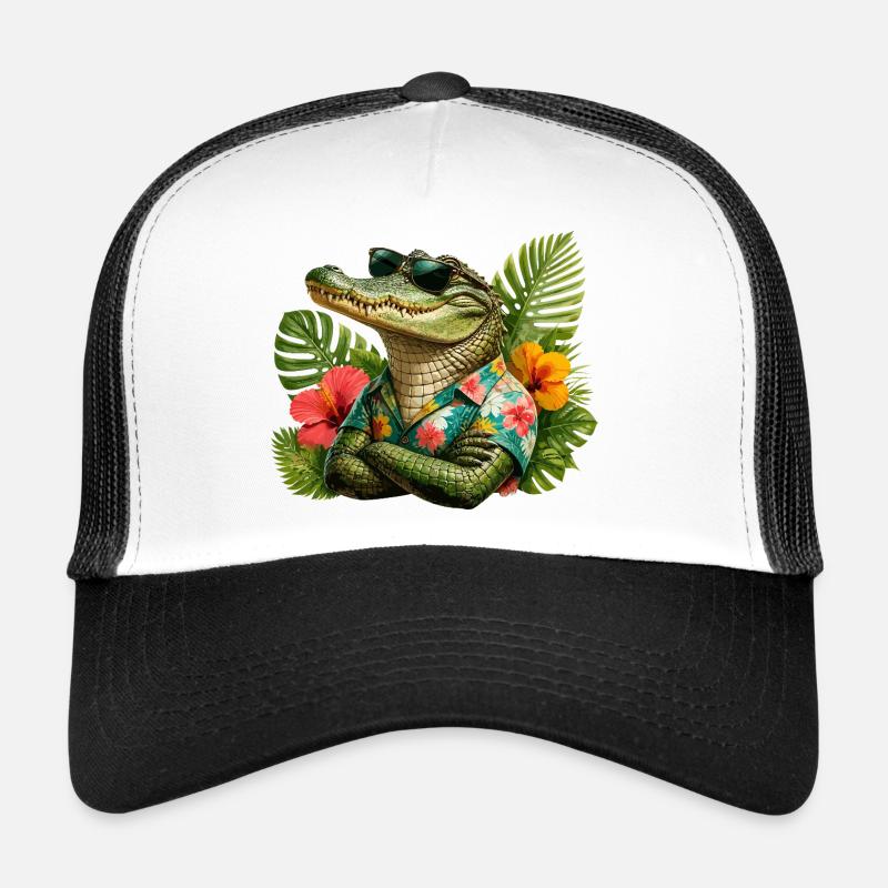 Look hawaïen d’alligator Casquette trucker 