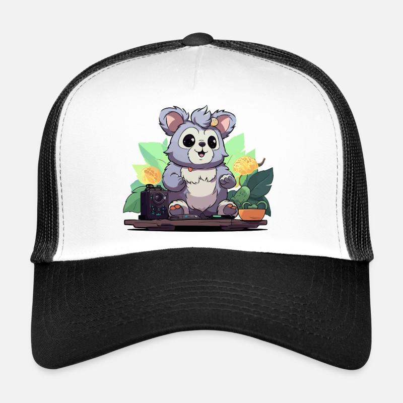 DJ panda câlin dans la jungle Casquette trucker 