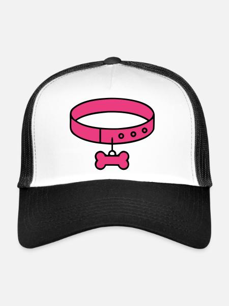 Dog Collar Bone Puppy Dog Mom - Trucker Cap - white/black - Front
