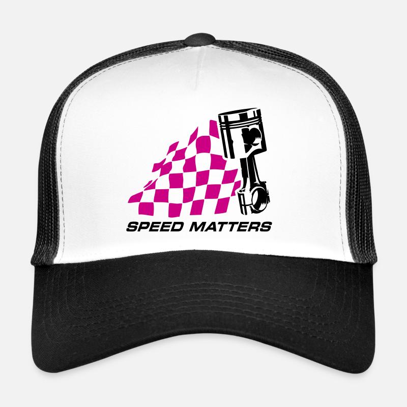 QUESTIONS DE VITESSE (RACE FLAG, PISTON) Casquette trucker 