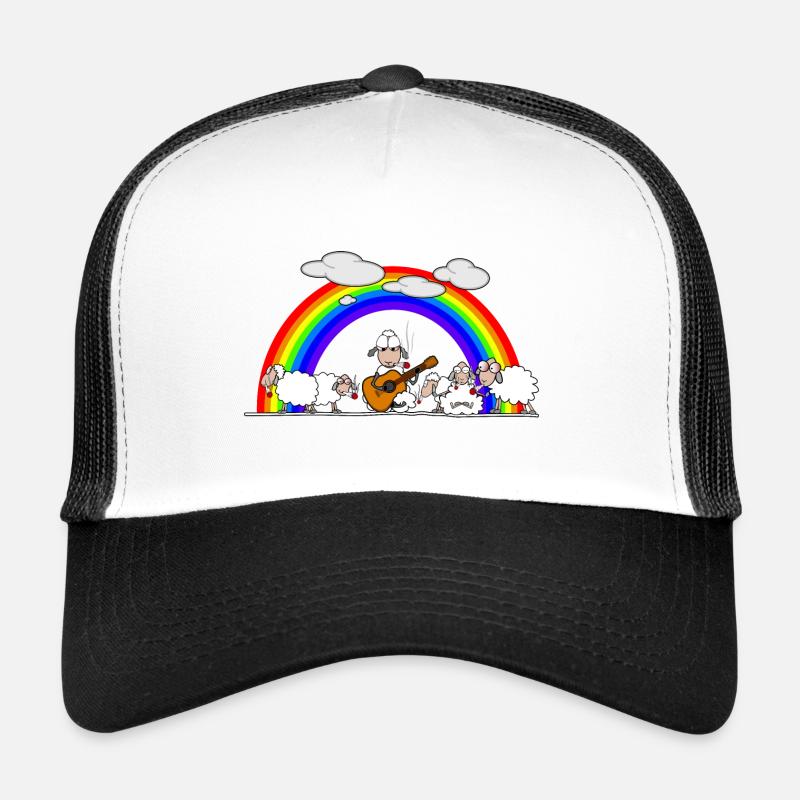 Sheep smoking weed Trucker Cap