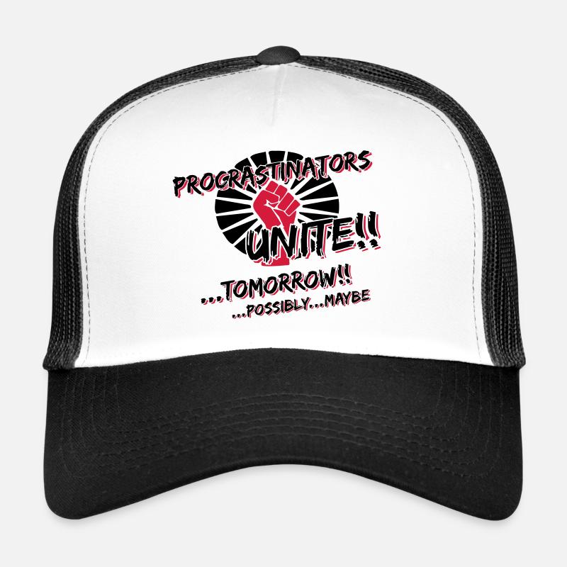 Procrastinators Unite 2c - Trucker Cap - Weiß/Schwarz