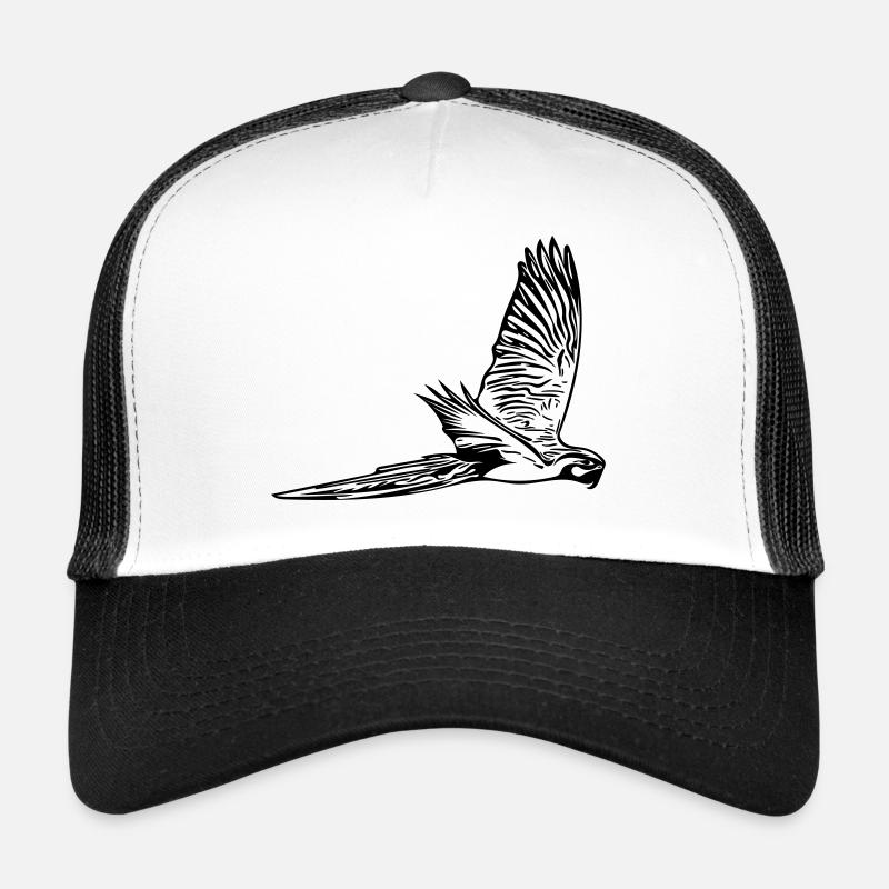 Papagei - Trucker Cap - Weiß/Schwarz