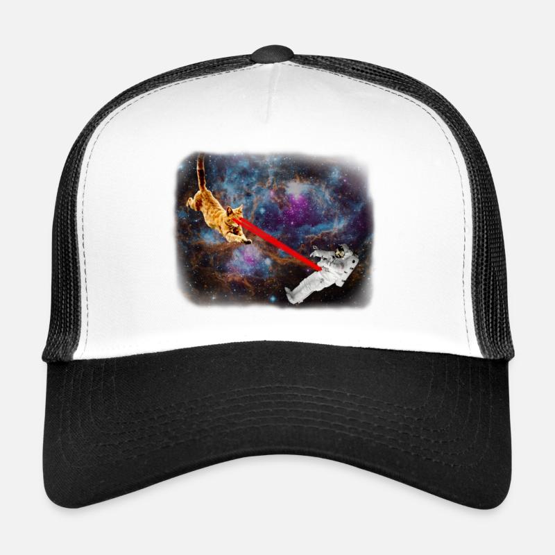 Spacecat Weltraumkatze - Trucker Cap - white/black