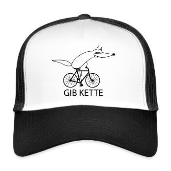 Fast bike Fox - Trucker Cap - white/black - Front
