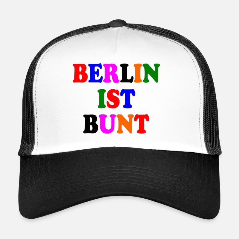 Berlin ist bunt - Trucker Cap - Weiß/Schwarz