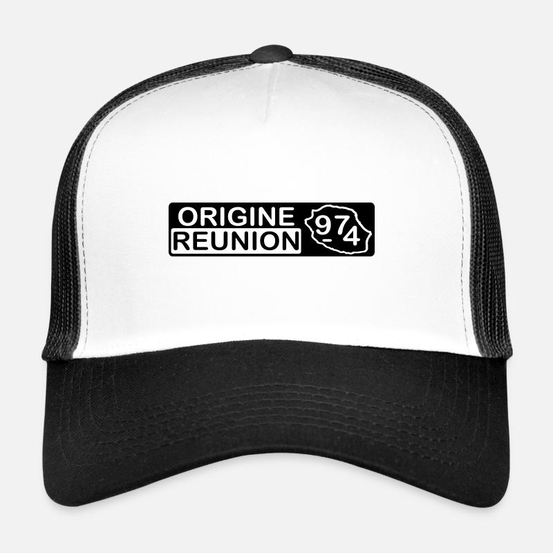 Ursprung Tagung 974 - v2 - Trucker Cap - Weiß/Schwarz