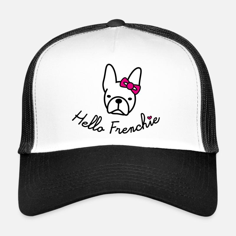 French Bulldog Frenchie Gift - Trucker Cap - white/black