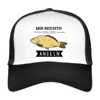 ME RICHE! JE PECHE - Casquette trucker  - blanc/noir - Devant