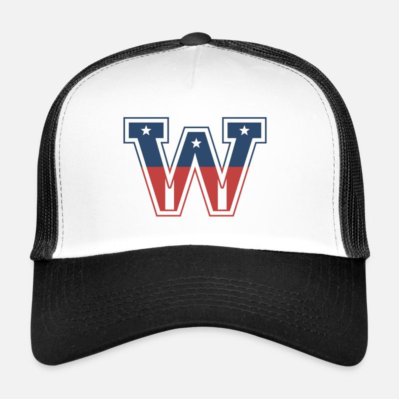Lettre W ÉTATS-UNIS Casquette trucker 