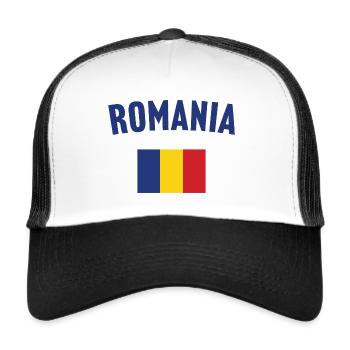 Romania Flag - Trucker Cap - white/black - Front