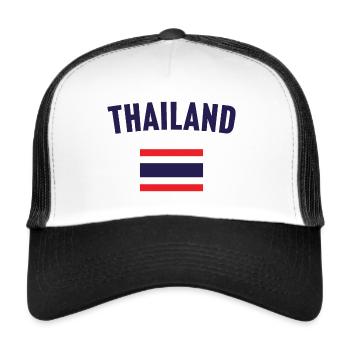 Drapeau de la Thaïlande - Casquette trucker  - blanc/noir - Devant