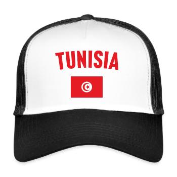 Tunisia Flag - Trucker Cap - white/black - Front
