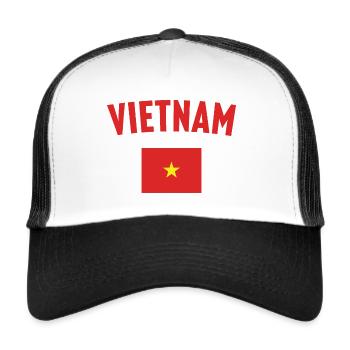 Vietnam Flag - Trucker Cap - white/black - Front