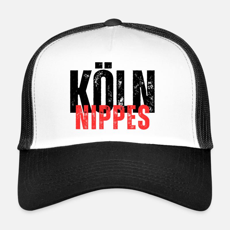 Cologne Knick-knacks black and red lettering - Trucker Cap - white/black