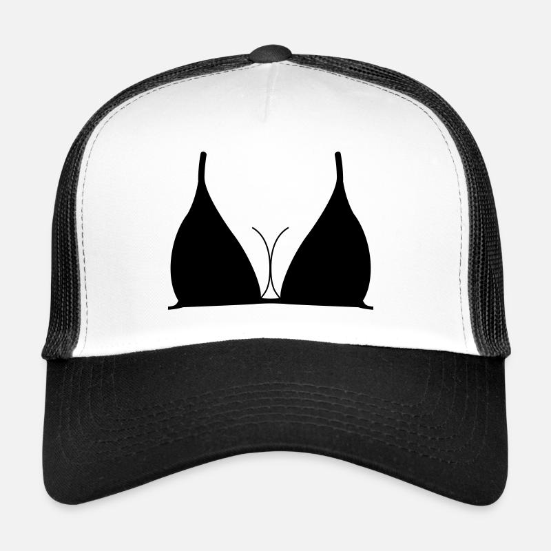 Seins, partie supérieure, taille du buste, décolleté, poitrine, Casquette trucker 