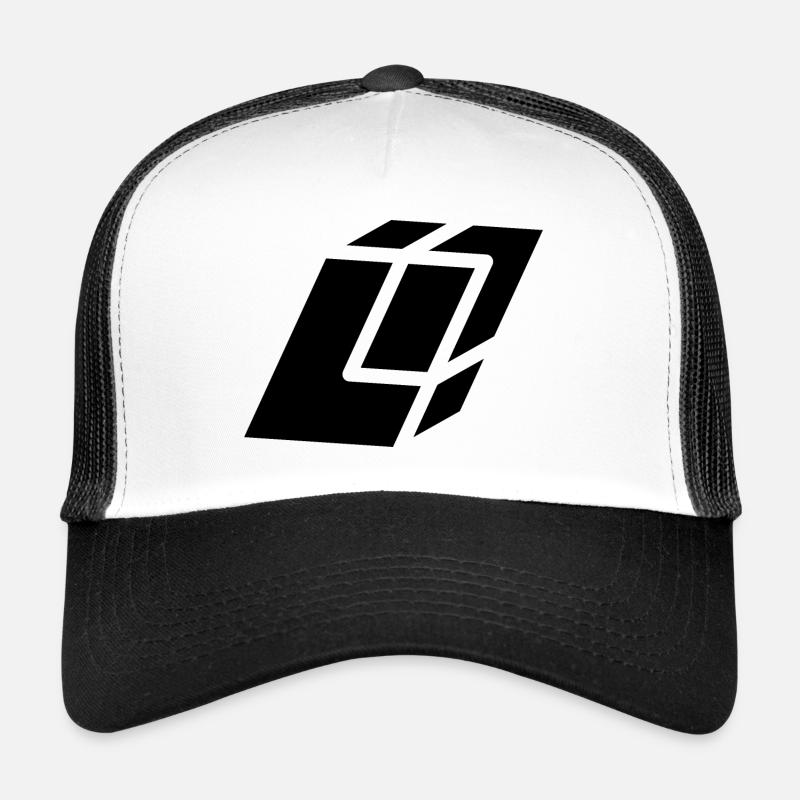 Abstract L letter Trucker Cap