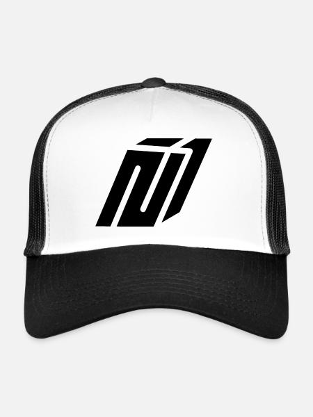 Abstract N Buchstabe - Trucker Cap - Weiß/Schwarz
