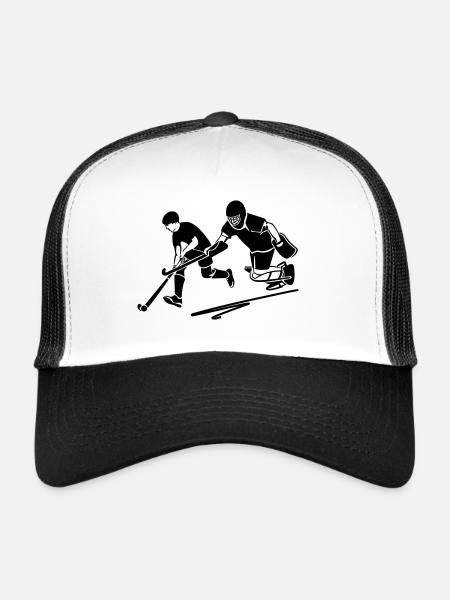 Hockey player and goalkeeper - Trucker Cap - white/black