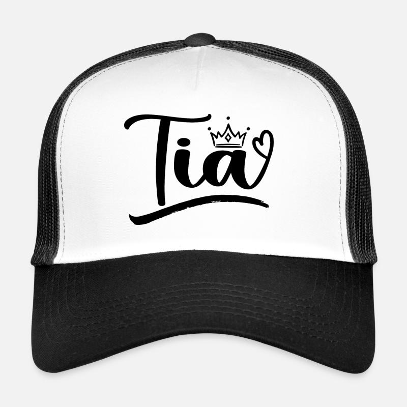 Beste Tia Ever Tante Leopardenmuster Muttertag Tia - Trucker Cap - Weiß/Schwarz