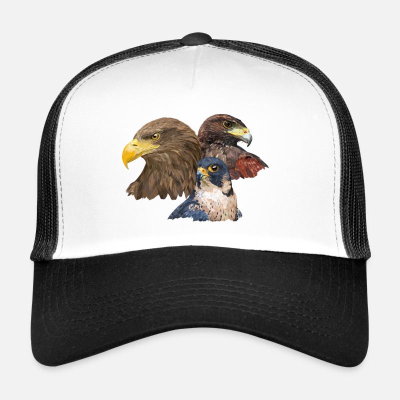 Pigargo und Falke - Trucker Cap - Weiß/Schwarz