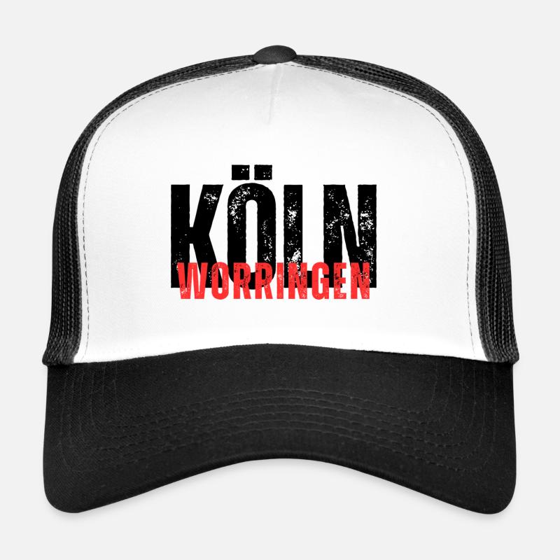 Worringen schwarz rot Trucker Cap