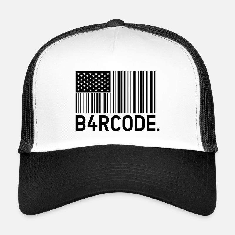 B4RCODE. États-Unis noir Casquette trucker 
