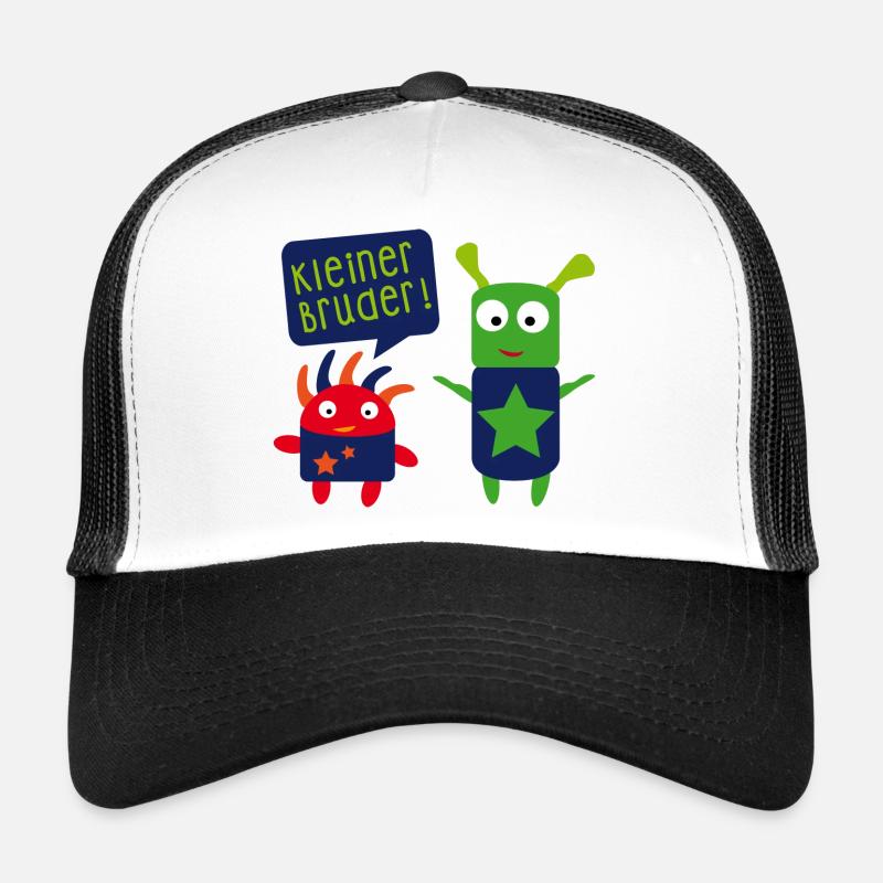 kleiner Bruder großer Bruder - Trucker Cap - Weiß/Schwarz