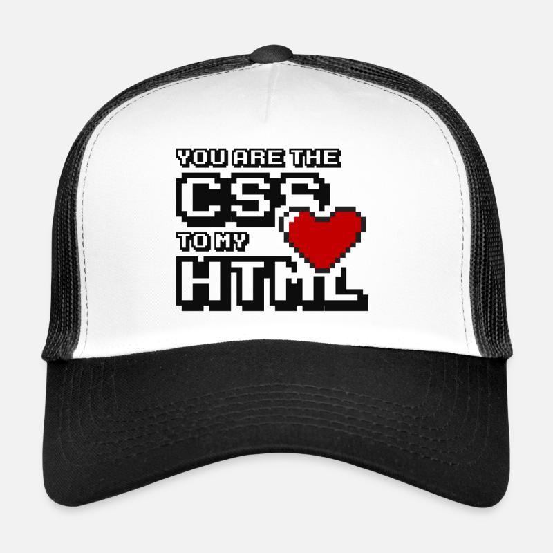 Vous êtes le css à mon html - Casquette trucker  - blanc/noir