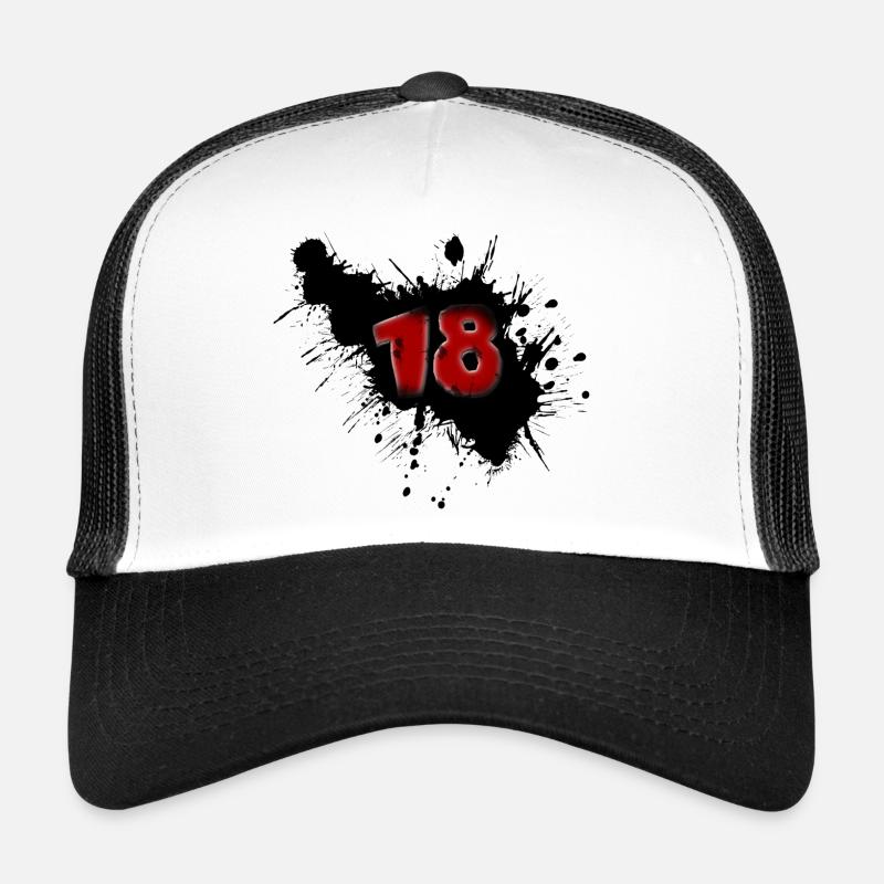 18. Geburtstag - Trucker Cap - Weiß/Schwarz
