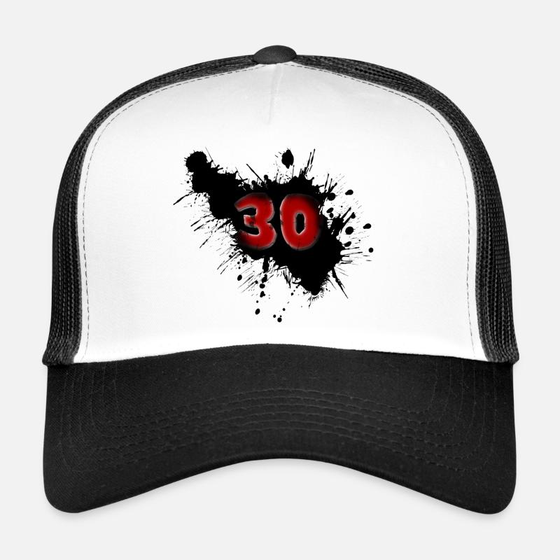30. Geburtstag - Trucker Cap - Weiß/Schwarz