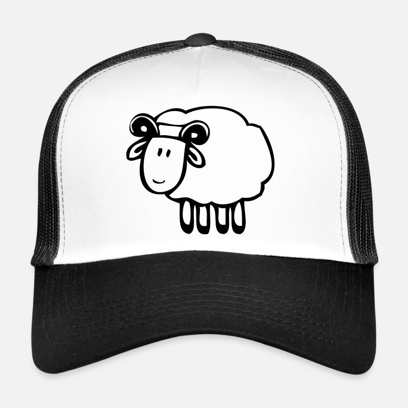 Schaf - Trucker Cap - Weiß/Schwarz